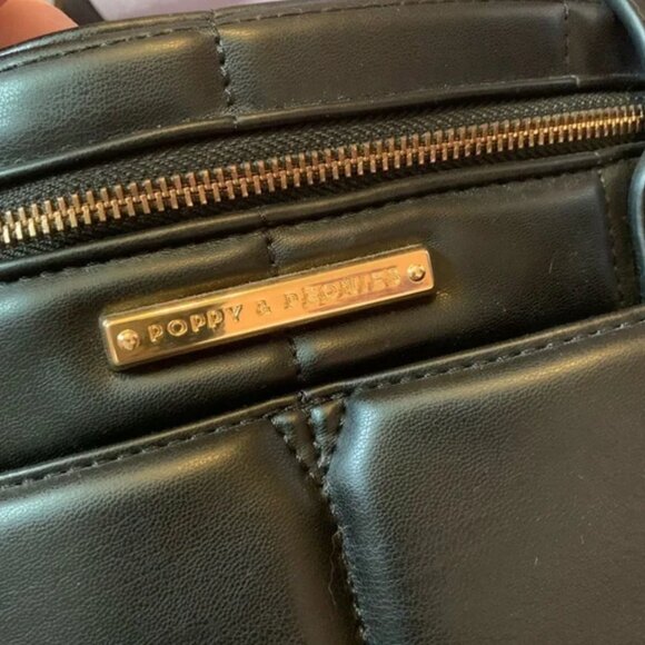 Poppy & Peonies x Birds Papaya Ultimate Bag Black Gold Hardware Hot Pink Lining - Picture 7 of 13